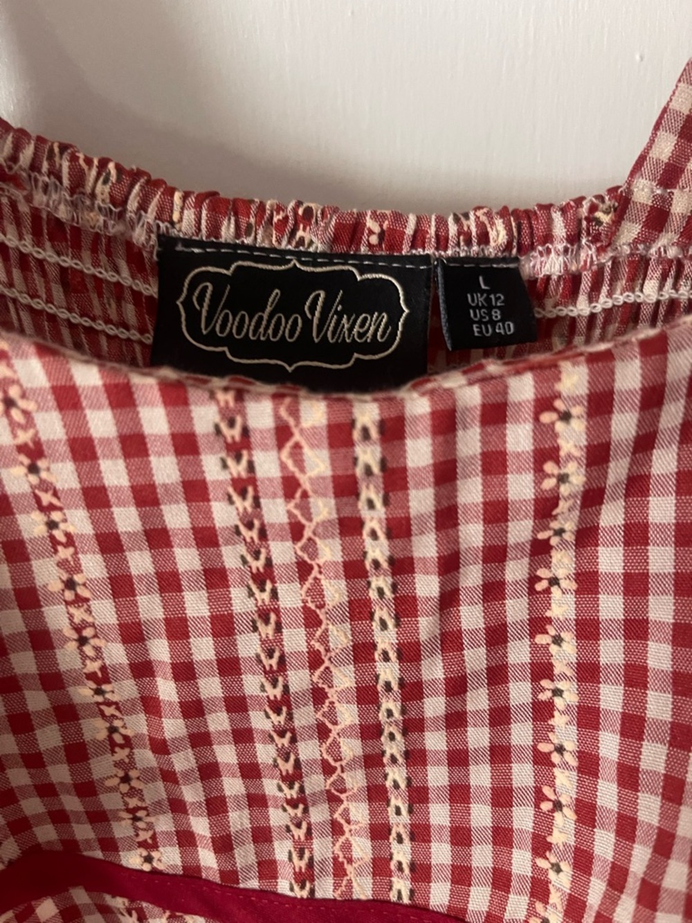 Red Gingham Ruffle Jumpsuit - Picture 5 of 5